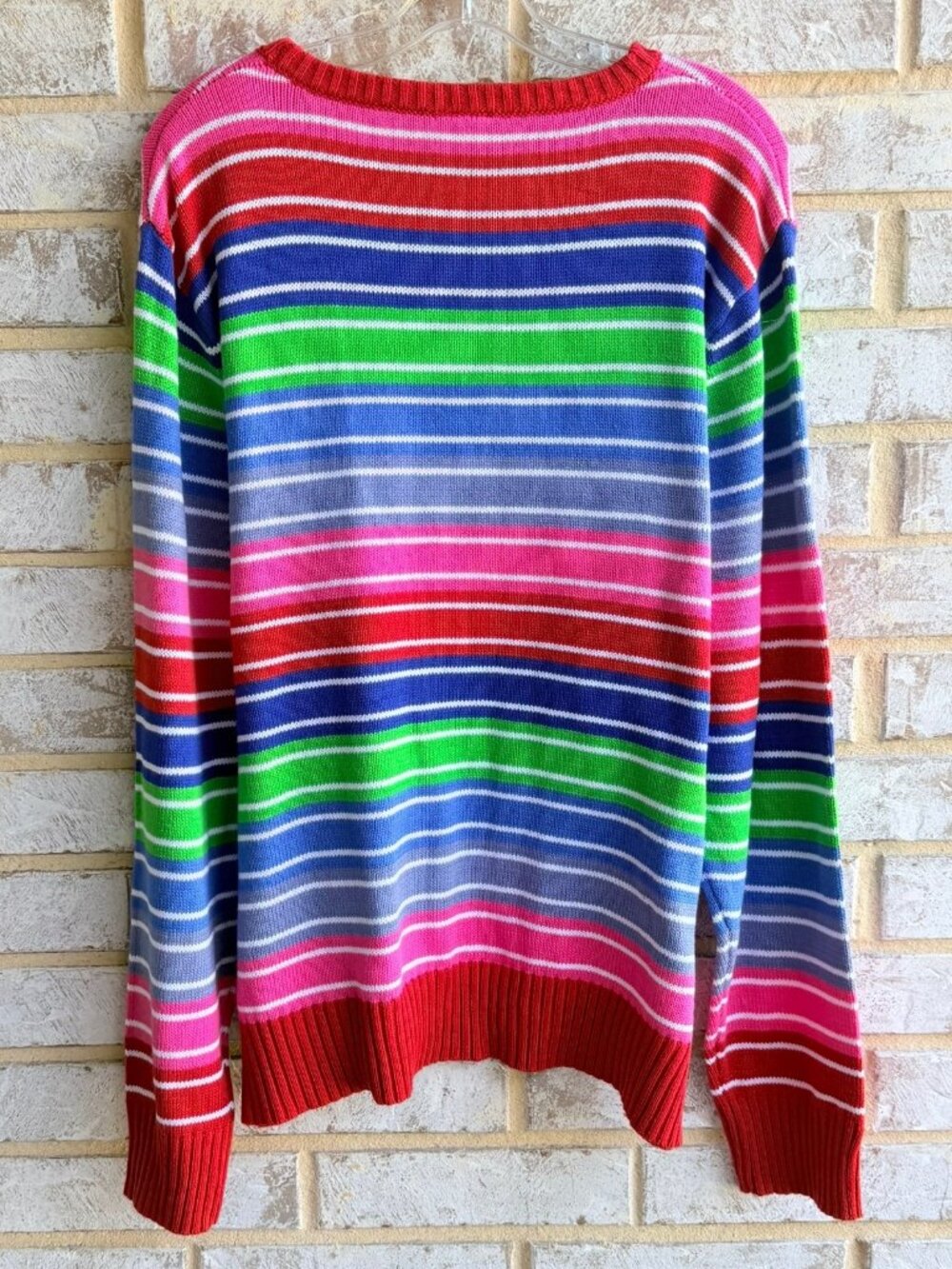 Spirit Halloween Long Sleeve Crew Neck Chucky Good Guys Striped Sweater Size XL - Picture 2 of 7